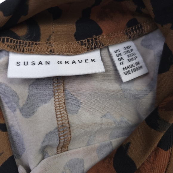 Susan Graver Lepoard Print 2XP Dress - Picture 4 of 10